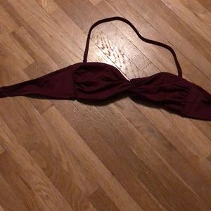 Maroon twist front bandeau